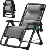 MOPHOTO Zero Gravity Chair, Outdoor Padded Lounge Chair with Side Table, Zero Gravity Recliner Chair - Photo 1