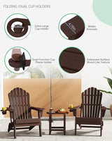 Plawdlik Folding Adirondack Chair [2026 Upgraded] - Photo 5