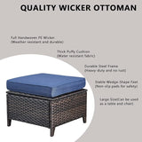 Rilyson Wicker Patio Furniture Set - 7 Piece Rattan Outdoor Sectional Conversation Sets with 4 Swivel Rocking Chairs - Photo 7