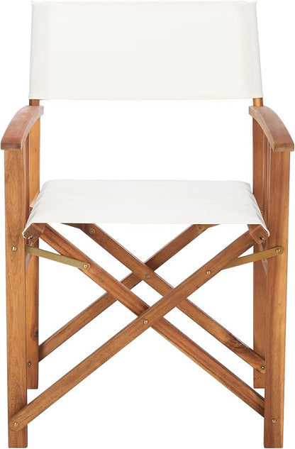 SAFAVIEH Outdoor Laguna Natural and Beige Director Chair (Set of 2)