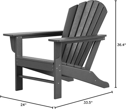 WestinTrends Dylan Outdoor Adirondack Chair (Set of 4), Gray