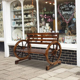 41in Outdoor Wooden Porch Benches, Weatherproof Patio Park Bench, Outside Leisure Bench, Outdoor Garden Park Bench - Photo 7
