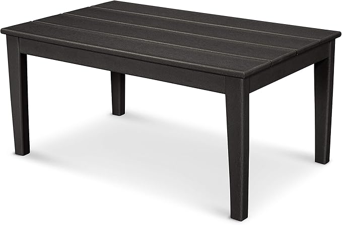 POLYWOOD® Newport 22" x 36" Coffee Table, Black