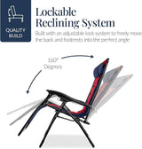 Best Choice Products Oversized Padded Zero Gravity Chair, Folding Outdoor Patio Recliner - Photo 7