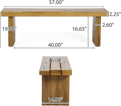 Christopher Knight Home Appling Outdoor Bench, Natural Stained