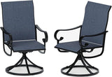 Patio Swivel Chairs Set of 2, Outdoor Dining Chairs with High Back - Photo 1