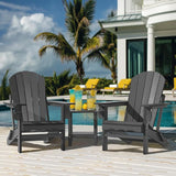 Fire Pit Chairs, HDPE Folding Adirondack Chairs Weather Resistant - Photo 8