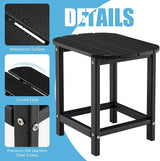 Giantex Side Table Outdoor Small Patio Table 18” Adirondack Table, Weather Resistant End Tables - Photo 7