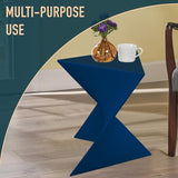 LeisureMod 15.75" Triangular Side Table, Stackable Plastic Accent End Table for Indoor & Outdoor Use - Photo 3