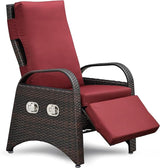 ATR ART TO REAL Outdoor Recliner Chairs, PE Wicker Reclining Lounge Chair with Removable Soft Cushion - Photo 8