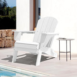 LOUNZY Folding Adirondack Chair Set of 6, HDPE All-Weather Folding Adirondack Chair with Cup Holders - Photo 2