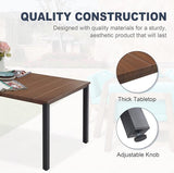 VICLLAX Outdoor Dining Table for 6, 63 Inch Rectangle Patio Dining Table for Outside Patio Furniture Deck Lawn Garden - Photo 4