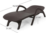 Christopher Knight Home Waverly Wicker Chaise Lounges Set of 2, Wicker Lounge Chair, Deep Seating Lounge Sofa - Photo 2