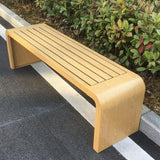 Patio Garden Bench, All-Weather Outdoor Bench, 2-3 Person Seat Backless Front Porch Bench - Photo 4