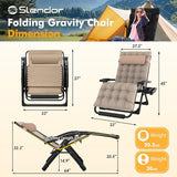 Slendor Oversized Zero Gravity Chairs XXL, Padded Zero Gravity Lounge Chair, Lawn Recliner - Photo 2