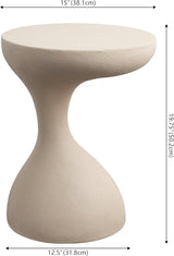 JONATHAN Y TBL1110A Boracay 19.75" Modern Minimalist Indoor/Outdoor Resin Drink Table, Pedestal, Contemporary - Photo 3