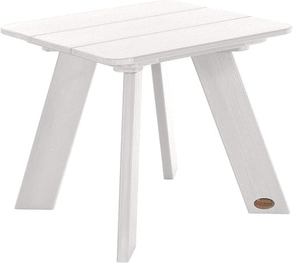 Highwood Italica Modern Adirondack Chair, Ottoman, and Side Table, 3-Piece Set, White