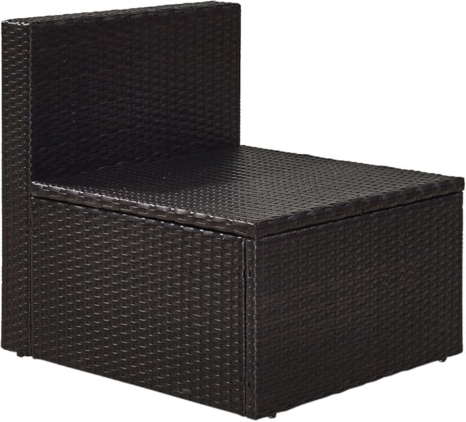 Crosley Furniture Palm Harbor Armless Outdoor Sectional Chair, Wicker Patio Chairs for Porch, Deck, Backyard - Photo 7