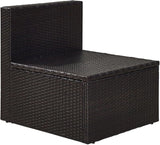 Crosley Furniture Palm Harbor Armless Outdoor Sectional Chair, Wicker Patio Chairs for Porch, Deck, Backyard - Photo 7