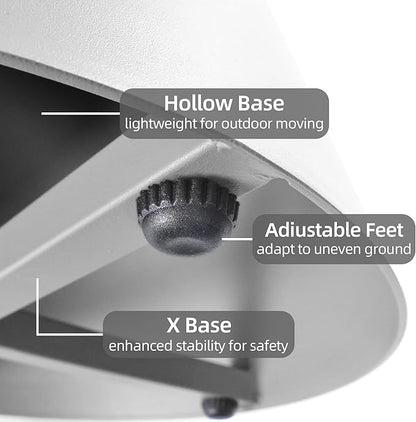 19.5''Φ Outdoor Round Coffee Table Weather-Resistant Aluminum Side Table for Balcony, Patio, Garden, Bedroom (White)