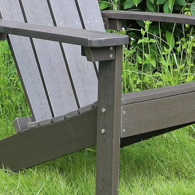 northbeam Lakeside Faux Wood Adirondack Chair, Espresso