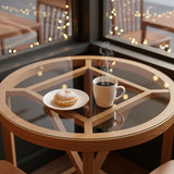 30 inch Round 1/4" Thick Pencil Polished Edge Glass Table Top with 6 Bumpers - Tempered - Photo 9