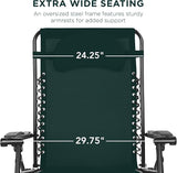 Best Choice Products Oversized Zero Gravity Chair, Folding Outdoor Patio Lounge Recliner w/Cup Holder Accessory Tray - Photo 3