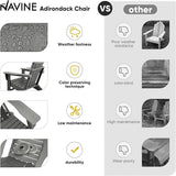 Adirondack Chair, HDPE Folding Adirondack Chair with Multifunctional Cup Holder - Photo 5