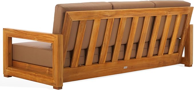 SAFAVIEH Outdoor Couture Collection Montford Grey 3-Seat Bench Cushion & Pillow Cover Set