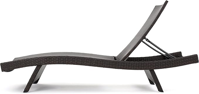 Christopher Knight Home Salem Outdoor Wicker Adjustable Chaise Lounge Chair, 2-Pcs Set, Multibrown - Photo 4