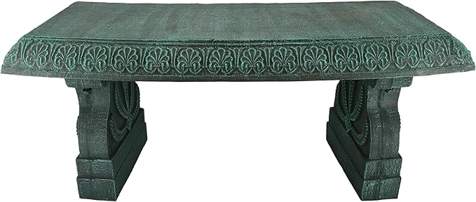 Arcadia Garden Products Outdoor Fiberclay Garden Bench for Patio, Porch, Park, Lightweight and Durable Outside Furniture Decor, Green