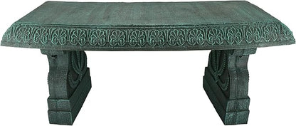 Arcadia Garden Products Outdoor Fiberclay Garden Bench for Patio, Porch, Park, Lightweight and Durable Outside Furniture Decor, Green