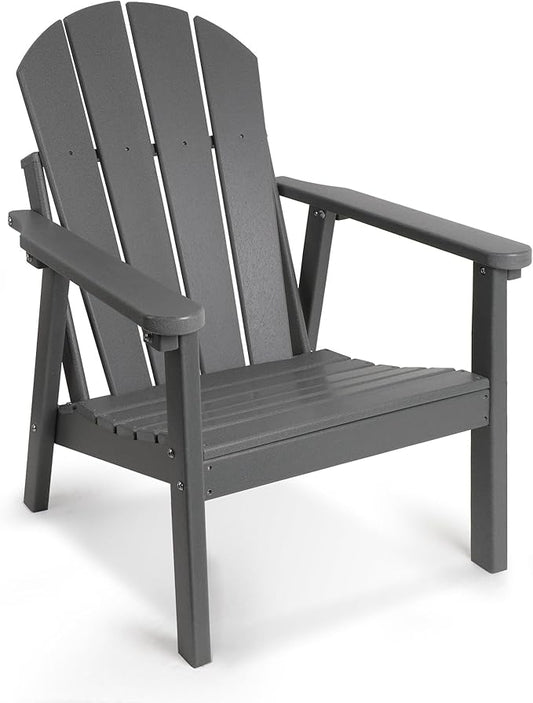 Adirondack Chair, HDPE All Weather Adirondack Chairs, Fire Pit Chairs, Patio Chairs, Lawn Chairs. Perfect for Porch, Patio, Poolside, Deck.