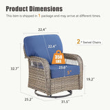Wicker Swivel Rocker Patio Chairs - Photo 2