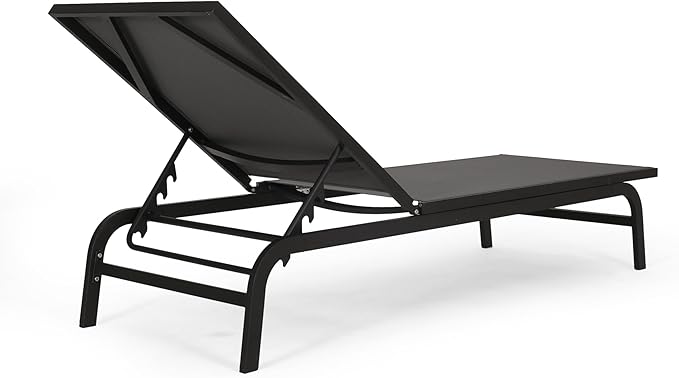 Outdoor Chaise Lounge (Set of 2) (Dark Grey)
