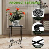 Fashion&cool Outdoor Side Tables, 2 Pack Patio Side Table - Photo 4