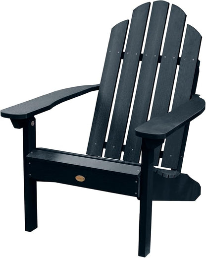 highwood Classic Westport Adirondack Chairs with Side Table, Federal Blue