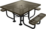 COATEDOUTDOORFURNITURE Heavy-Duty Portable ADA-Compliant Outdoor Picnic Table with Umbrella Hole - Photo 1