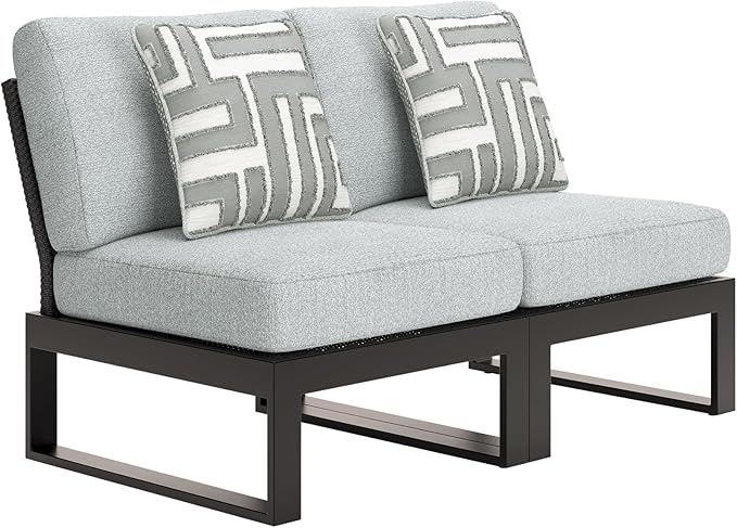 Signature Design by Ashley Beachloft Straight Coastal 2-Piece Outdoor Sectional with Removable Cushion - Photo 1
