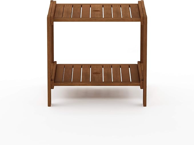 Furinno FG19840T Tioman Hardwood Mississippi Side Table, Natural - Photo 4