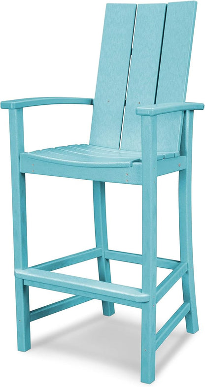 POLYWOOD® Modern Adirondack Bar Chair, Aruba