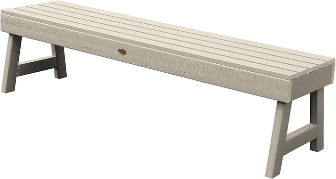 highwood Weatherly Backless Bench, 5-Feet, Whitewash (Model: AD-BENN3-WAE)