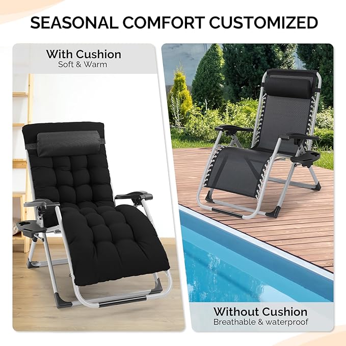 VINGLI 29" Padded Zero Gravity Chair - Photo 7