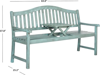 SAFAVIEH Outdoor Collection Mischa Natural Brown Bench