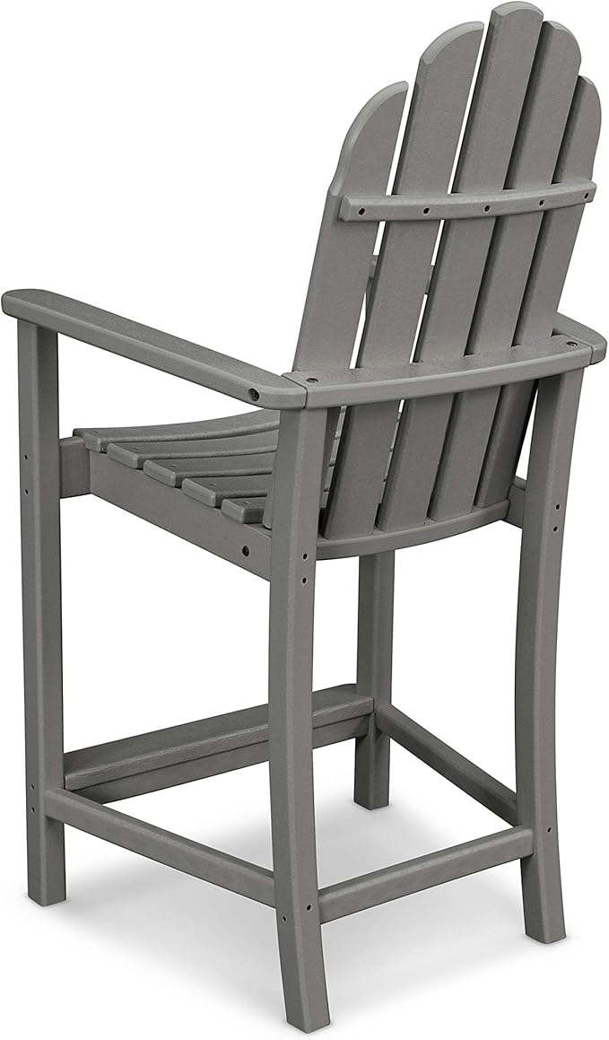 POLYWOOD Adirondack Counter Height Chair, Teak