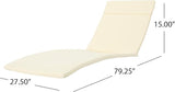 Christopher Knight Home Salem Outdoor Water Resistant Chaise Lounge Cushion, Beige - Photo 3