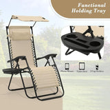 Athena Collection Patio Chairs Set of 2 Reclining Lounge Chair with Cup Holder and Pillow Fabric Camping Chairs with - Photo 10