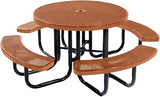 COATEDOUTDOORFURNITURE Heavy-Duty Portable Outdoor Picnic Table with Umbrella Hole - Photo 1
