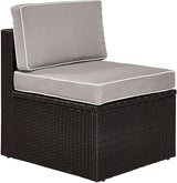 Crosley Furniture Palm Harbor Armless Outdoor Sectional Chair, Wicker Patio Chairs for Porch, Deck, Backyard - Photo 1