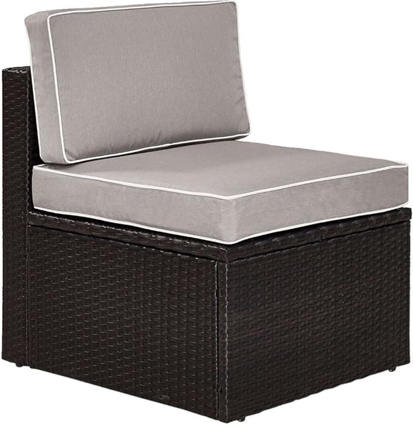 Crosley Furniture Palm Harbor Armless Outdoor Sectional Chair, Wicker Patio Chairs for Porch, Deck, Backyard - Photo 1